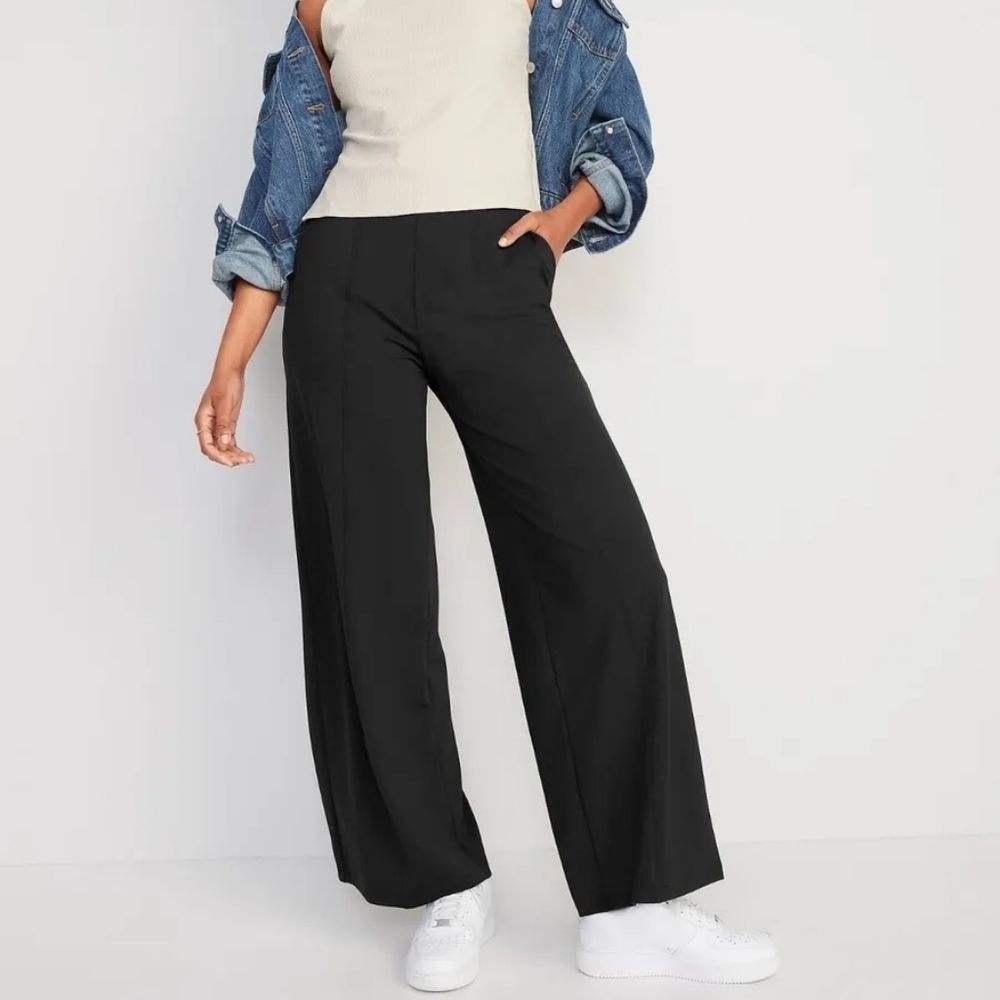 Old Navy high waist powersoft black wide pants new with tags 3X 4X WP282
